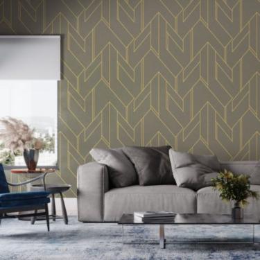 Imagem de Papel de Parede Bobinex Essencial Geométrico Dourado 4300