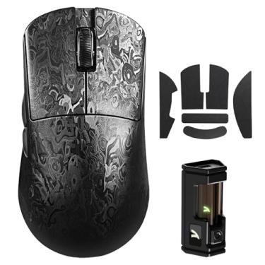 Imagem de Mouse gamer sem fio Attack Shark R11 Ultra 8K de fibra de carbono, sensor PAW3950 MAX, 49 g ultraleve, chip MCU nórdico 52840, 42.000 DPI, fita, com fio/BT/2,4 GHz, mouse programável sem fio para PC