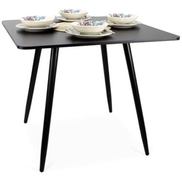 Imagem de Mesa Sofia Quadrada 90CM MDF Pés Em Madeira Cozinha sala de Jantar