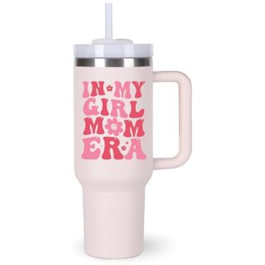 Imagem de momocici Ideias para presentes para meninas, 1,134 g, In My Girl Mom Era Tumbler com alça. Presente de copos de copo para meninas, presente de 1,134 g, aniversário, Natal, Dia das Mães, presentes para