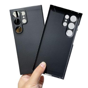 Imagem de Waillynice Capa de fibra de carbono original para Samsung Galaxy S24 Ultra Antiqueda de fibra de aramida Design Capa S24ultra (600D (orifício fino), para S24 Ultra)