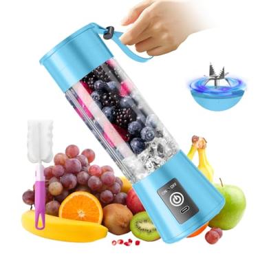 Imagem de Liquidificador portátil para smoothie e shakes – Liquidificador pessoal atualizado 2025 USB-C recarregável, copo de suco de viagem sem BPA, alta velocidade de 20.000 rpm, autolimpante, adequado para