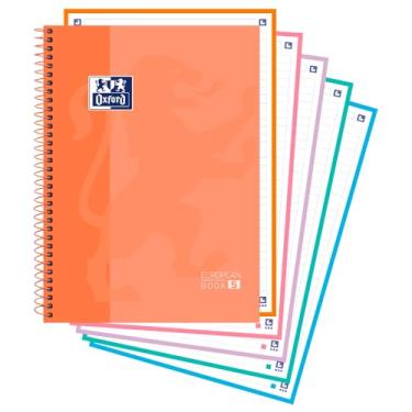 Imagem de Caderno Espiral Capa Dura – Oxford Europeanbook – 5 Materia – 120 Folhas – Pêssego