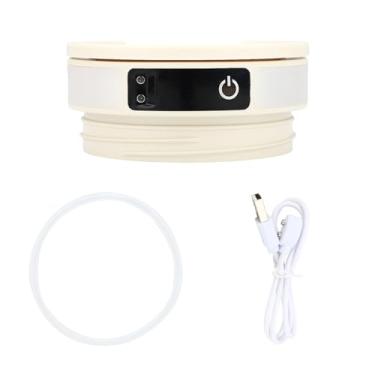 Imagem de BTFO Tampa Substituição Canudo Articulado LED para Stanley Quencher ProTour 40oz, Livre de BPA à Prova Vazamentos Tampa Copo com Display Temperatura para Stanley Cup Acessórios (Bege)