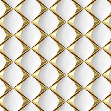 Imagem de Papel de Parede Efeito Gesso 3D Geométrico Lavável Adesivo Autocolante À Prova D'Água Impermeável (QUERO 10M (2 ROLOS DE 5M),GEOMÉTR ONDUL DOU)