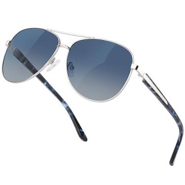 Imagem de BIRCEN Óculos De Sol Aviador Polarizados Para Mulheres: Quadrados Acetato Com Proteção Uv E Estilo Clássico Retrô