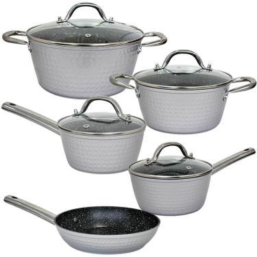 Imagem de Jogo Panelas Indução Cerâmica Latina Cinza 5 Peças