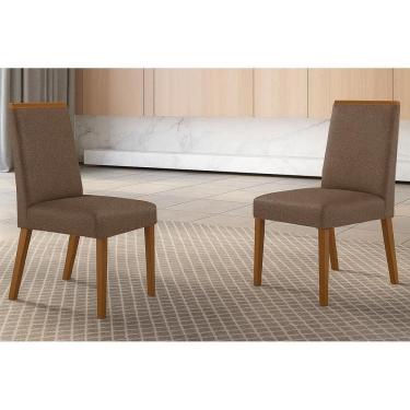 Imagem de Kit 2 Cadeiras De Cozinha Dakota 2 Un Madeira Capuccino-corano Capuccino - Rufato