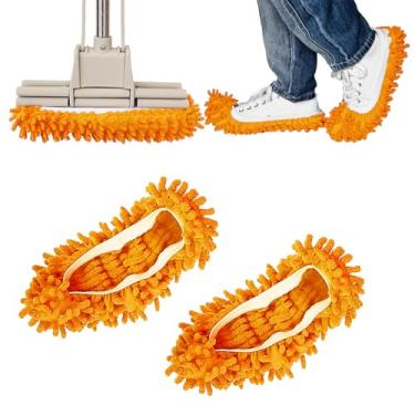 Imagem de 1 par de capa de sapatos espanador de poeira, chinelos laváveis reutilizáveis para limpeza de piso, casa, escritório, banheiro, limpeza de cozinha