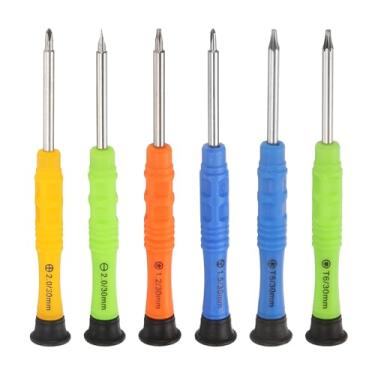 Imagem de Generic Conjunto de 6 chaves de fenda pequenas com 6 tamanhos Phillips/Slotted/Torx/Five Star/Y-type Kit de ferramentas de reparo de cabeça de chave de fenda para reparos de pequenos eletrodomésticos