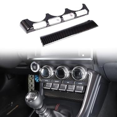 Imagem de Aotumcer Painel de controle do painel de controle do console central de ar condicionado para modelos LHD Moldura de botão de modo de volume do carro compatível com Subaru BRZ Toyot@ 86 2022-2024 2025+