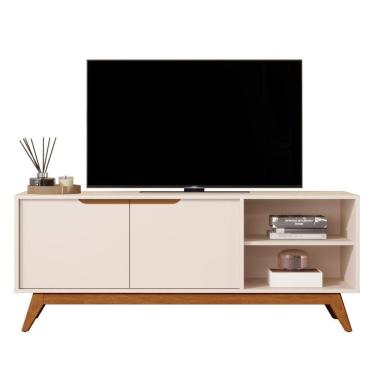 Imagem de Rack Bancada Tucumã 1.4 TV Até 60 Pol. Pés de Madeira Maciça