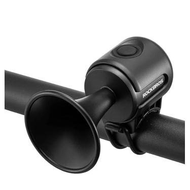 Imagem de BUZINA BIKE ELETRONICA PREMIUM MINI CORNETA PRETA ROCKBROSS