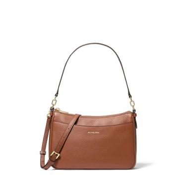 Imagem de Michael Kors Bolsa tiracolo Jet Set Pochette com zíper médio, ferragens douradas/couro seixo/bagagem