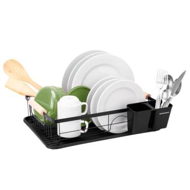 Imagem de Escorredor de Louças Pratos Com Bandeja Hamilton Beach Easy Dry Porta Talheres