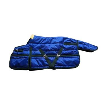 Imagem de rockible Cobertor de inverno para cavalos, roupa para cavalos, isolamento a rasgos, quente para clima frio, à prova de vento, à prova d'água, 115cm