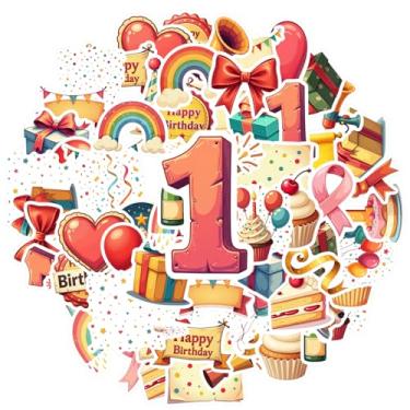 Imagem de 50 peças de adesivos festivos de festa comemoração aniversário brinquedo adesivos fofos festa para guitarra, faça você mesmo, bicicleta, skate, laptop, bagagem, decoração, guitarra, laptop, capacete