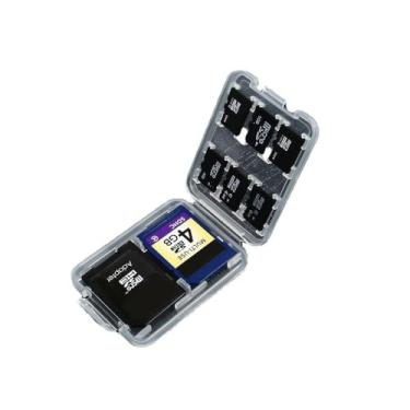 Imagem de Estojo de armazenamento de cartão micro SD, plástico transparente, compacto, suporte protetor para cartões SD SDHC TF câmera, telefone, drone, fotografia de viagem, 5 peças