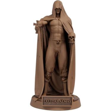 Imagem de Estátua Exu das Almas Umbanda Candomblé (Cor Madeira)