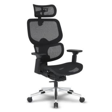 Imagem de Cadeira de Escritório DT3 Ergonomie em Revestimento Mesh Polytex™;Apoio de cabeça profissional 4D, Apoio de braço 4D, ajuste de altura no ensocto, certificada NR-17 (Black)