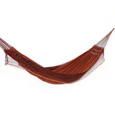 Imagem de Rede De Dormir Jeans Life Laranja Com Preto