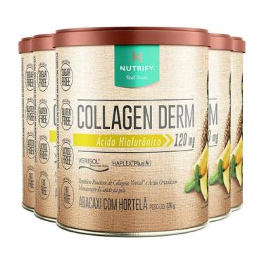 Imagem de Kit 5 Collagen Derm Hialurônico Abacaxi Hortelã Nutrify 330G