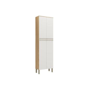 Imagem de Paneleiro De Cozinha Nápoli Prime Com 4 Portas 66x222cm Amendoa-off White - Ronipa