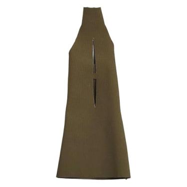 Imagem de menolana Vestido curto de gola alta com decote revelador para boneca BJD 1/6, ideal para cosplay e fotos de figuras de ação de 30 cm, Verde Escuro