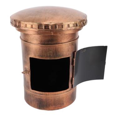 Imagem de Aqur2020 Cofrinho, Caixa de Correio retrô de Ferro, Cofrinho de Poupança, Jarra de Lata, Artesanato, Vintage, Decoração Prática para Casa, Ornamento de Mesa para Casa