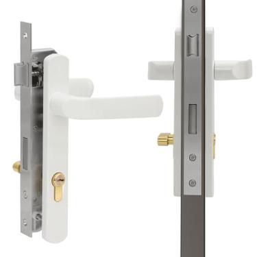 Imagem de Maçaneta de substituição de porta Storm, maçaneta de porta de tempestade resistente com trava de liga de alumínio, ideia para casa, apartamentos, hotéis