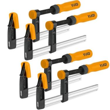 Imagem de WiseLifeTech Grampos de barra de 15 cm, pacote com 4 - aderência de 136 kg, grampos F de liberação rápida, alça ergométrica para marcenaria, bricolage e artesanato