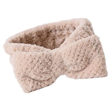 Imagem de barenx Faixa de cabeça SPA macia e confortável para cuidados com a pele tiaras de maquiagem para lavar o rosto feminino laço elástico ajustável - marrom