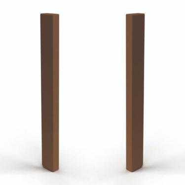 Imagem de Terminal para Rodapé Plasbil Nobre PVC 1142.10 Ipê, 15 x 151 mm