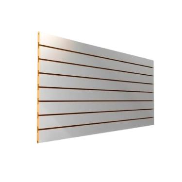 Imagem de Painel Canaletado Expositor Parede Inteligente Mdf Para Loja 61x1,20+ 25 Ganchos 15cm(Banco)