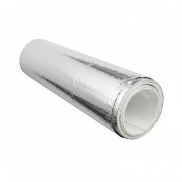 Imagem de CFMAIF Cobertor de isolamento aerogel com folha de alumínio, isolamento à prova de fogo de alta temperatura tapete hidrofóbico para tubo, telhado, parede (tamanho: 1,5 x 0,66 m (59 x 26 polegadas