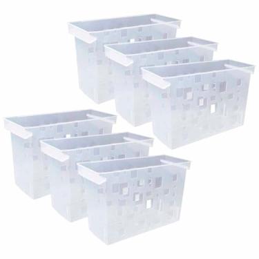 Imagem de Kit 6 Caixa Arquivo Móvel Cristal Dello Resistente Multiuso