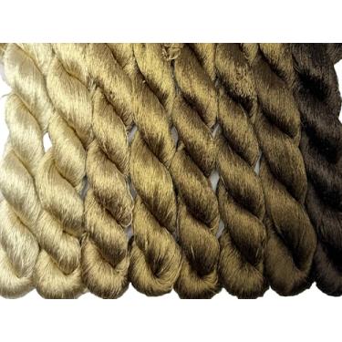 Imagem de RUSHIGUAN 100% pura natureza amoreira fio de seda acessório de joias flores artificiais ponto cruz bordado fio diy kits de costura 8 cores gradientes 110 m cada (12)