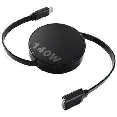 Imagem de Hugener 3 cabos retráteis magnéticos USB-C de 5,4 pés para carregador M4/M3/M2 MacBook Air & Pro, 140W Safe 3 para MacBook Air (33.0 cm/38.1 cm 2025/2024/2023/2022), Pro (16 polegadas/14 polegadas