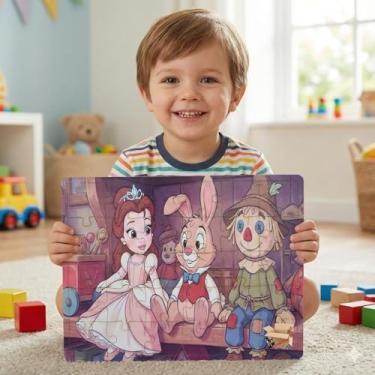 Imagem de Quebra Cabeça Infantil De Madeira Pedagógico Jogo Educativo Bebê Coordenação Motora Fina (Bonequinha)