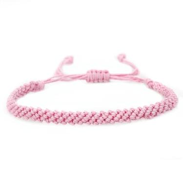 Imagem de QRH Pulseiras de corda trançada feitas à mão, pulseira de tecido ajustável simples, com proteção budista tibetana, boa sorte, cabalá, amuleto, boho, verão, surfista, pulseiras, tornozeleiras
