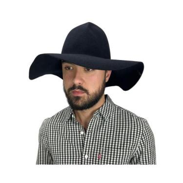 Imagem de Chapéu Carapuça Pralana Preto Feltro Aba 10 Ref:190.13110.3360, 59