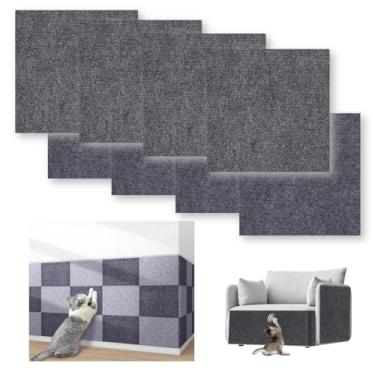 Imagem de 8 peças de protetor de móveis para gatos, 29 x 29 cm, para arranhar gatos, faça você mesmo, protetor autoadesivo de garras, antidesgaste, arranhador de sofá de gato, proteção eficaz de móveis