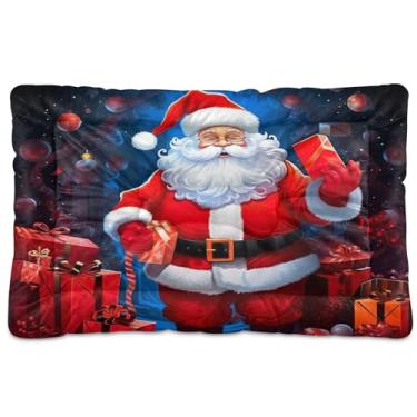 Imagem de SEHANY Cama de Natal para cães e gatos com fundo antiderrapante, cama de canil, colchão macio para animais de estimação, lavável, para cães pequenos, médios e grandes, gatos, 91 x 61 cm