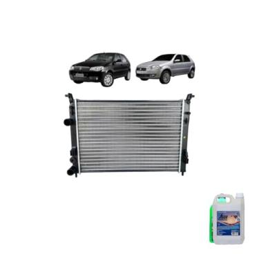 Imagem de Kit Radiador Palio Fire 1.0 1.3 8/16V Aditivo Paraflu Verde Água Desmineralizada 5L