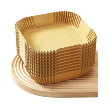 Imagem de 10-200 Peças De Papel Parchment Descartável Para Air Fryer, À Prova De