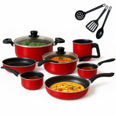 Imagem de Jogo De Panelas Antiaderente 10 Peças Com Tampa De Vidro Gal