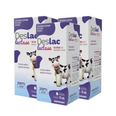 Imagem de Maxinutri, Kit 03 Deslac Enzima Lactase Gotas 15ml Lactose Maxinutri