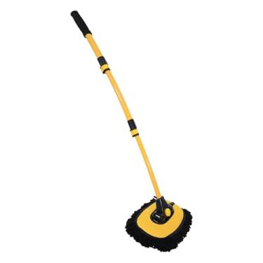 Imagem de Pincel de Limpeza Carro Kit Mop para Lavagem com Cabo Longo Extensível 3 Seções Extensíveis Rotativo 90 Microfibra Chenille Adequado Carros Caminhões SUVs RVs Motocicletas Produtos Pintura e Polimento