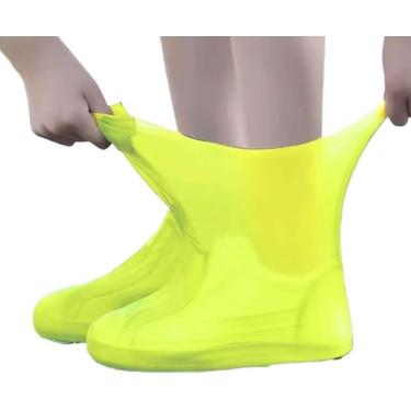 Imagem de Capas de sapato à prova d'água, capas protetoras reutilizáveis de silicone para sapatos, aplicam-se a homens, mulheres, crianças, antiderrapantes, fáceis de usar, resistentes à água, galochas de