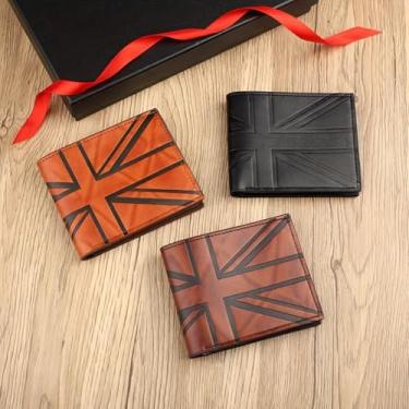 Imagem de Carteira masculina dobrável com vários compartimentos, porta-cartões minimalista para cartões, carteira fina e elegante, Preto, Clássico